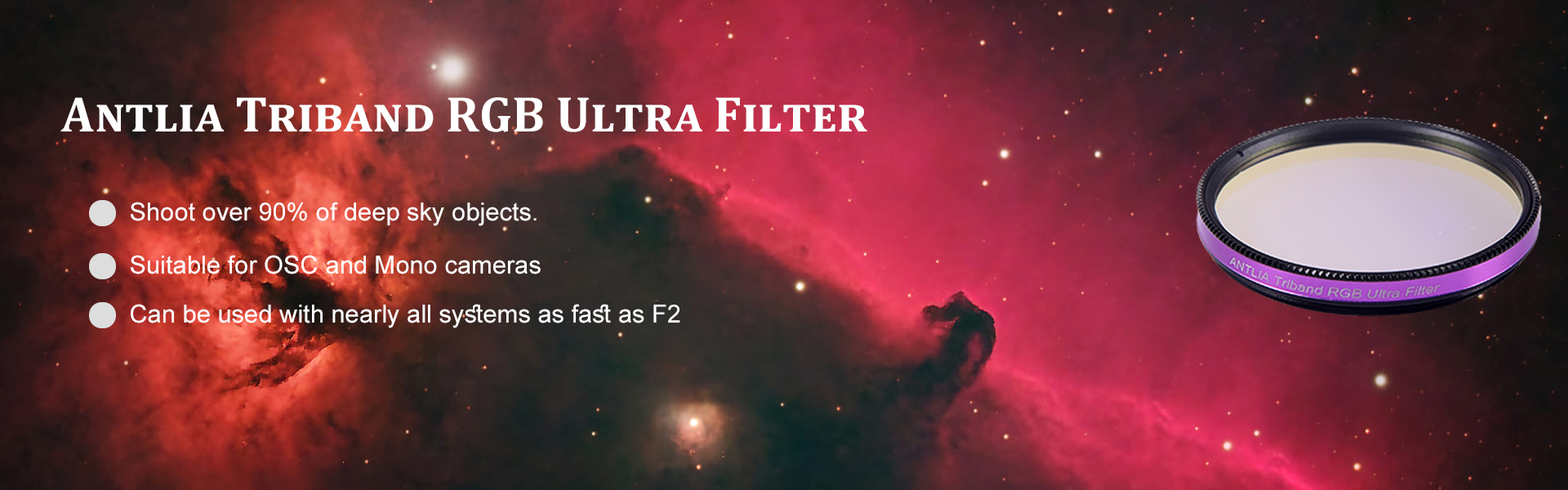 Antlia LRGB-V Pro series filters - 2'' Mounted - ANTLIA ASTRONOMY